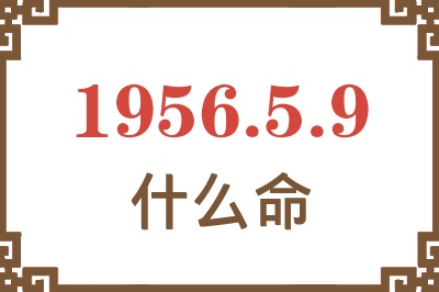 1956年5月9日出生是什么命？