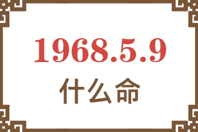 1968年5月9日出生是什么命？