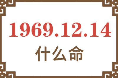 1969年12月14日出生是什么命？