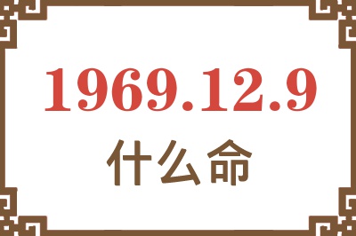 1969年12月9日出生是什么命？