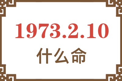 1973年2月10日出生是什么命？