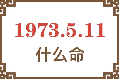 1973年5月11日出生是什么命？