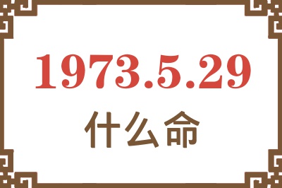 1973年5月29日出生是什么命？