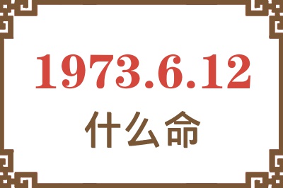 1973年6月12日出生是什么命？