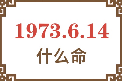 1973年6月14日出生是什么命？