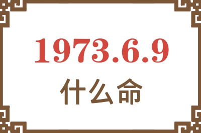 1973年6月9日出生是什么命？