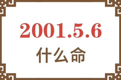 2001年5月6日出生是什么命？