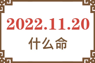 2022年11月20日出生是什么命? 2022年11月20日出生是什么命?