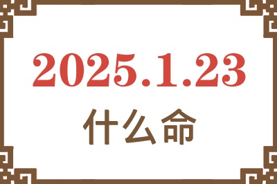 2025年1月23日出生是什么命？