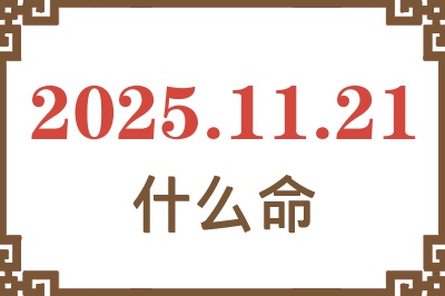 2025年11月21日出生是什么命？